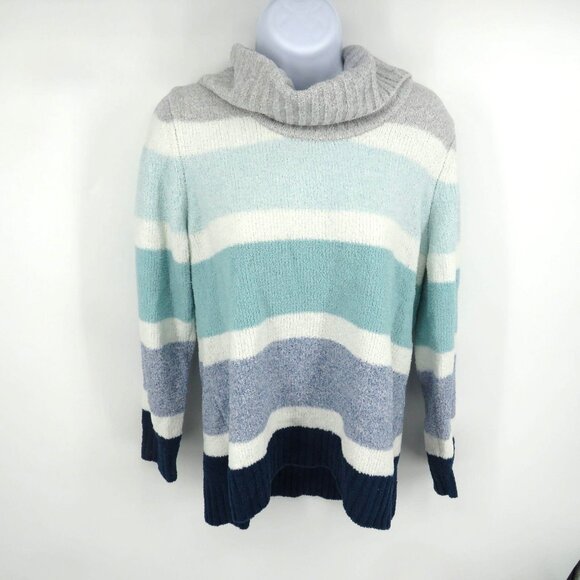 Style & Co Striped Cowl Neck Sweater S Multicolor Soft Knit Long Sleeve NWT $49. - Picture 1 of 3